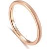 2mm rose gold plated sandblasted