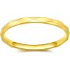 imageGreenpod 2mm Stainless Steel Ring for Women Faceted Edge Dome Polished Slim SilverGold PlatedRose Gold Plated Engagement Wedding Band Comfort Fit Size 412gold plated