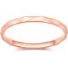 imageGreenpod 2mm Stainless Steel Ring for Women Faceted Edge Dome Polished Slim SilverGold PlatedRose Gold Plated Engagement Wedding Band Comfort Fit Size 412rose gold plated