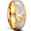 8mm gold plated cz