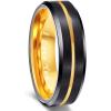 6mm Black Gold Plated I Love you