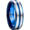 8mm Blue Silver