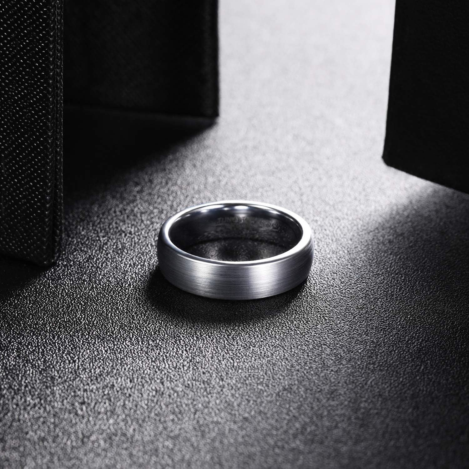 image:imageGreenpod 6mm Tungsten Wedding Bands for Men Women Two Tone Engagement RingsSilver