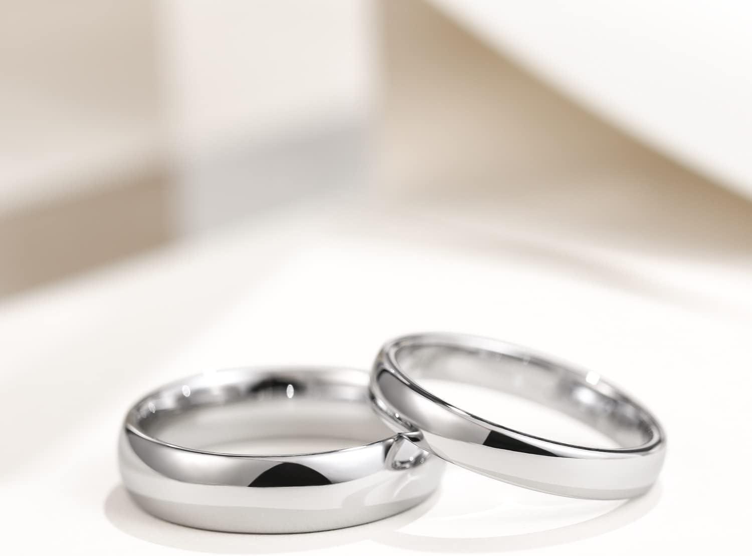 image:imageGreenpod Tungsten Wedding Bands Ring for Women Men Slim Engagement Rings4mm silver