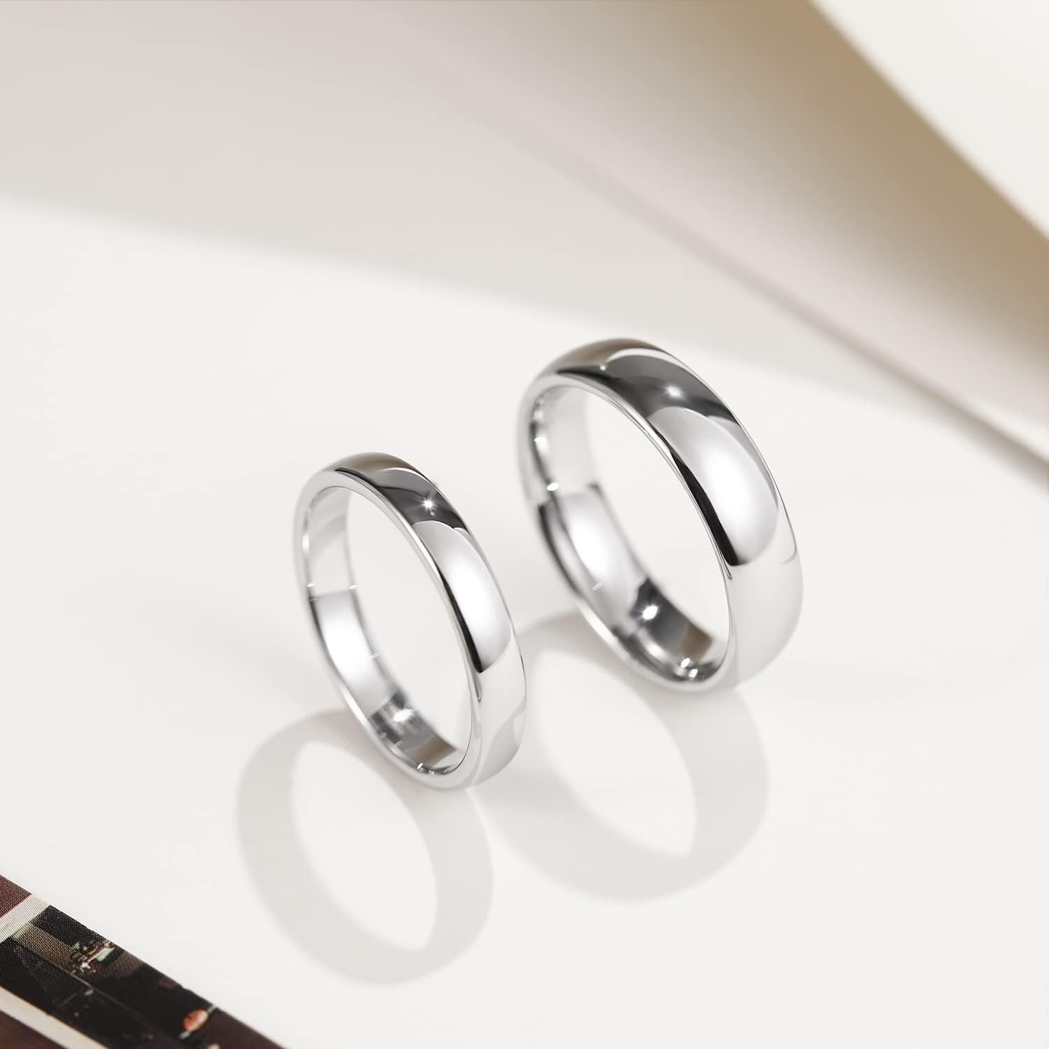 image:imageGreenpod Tungsten Wedding Bands Ring for Women Men Slim Engagement Rings6mm silver