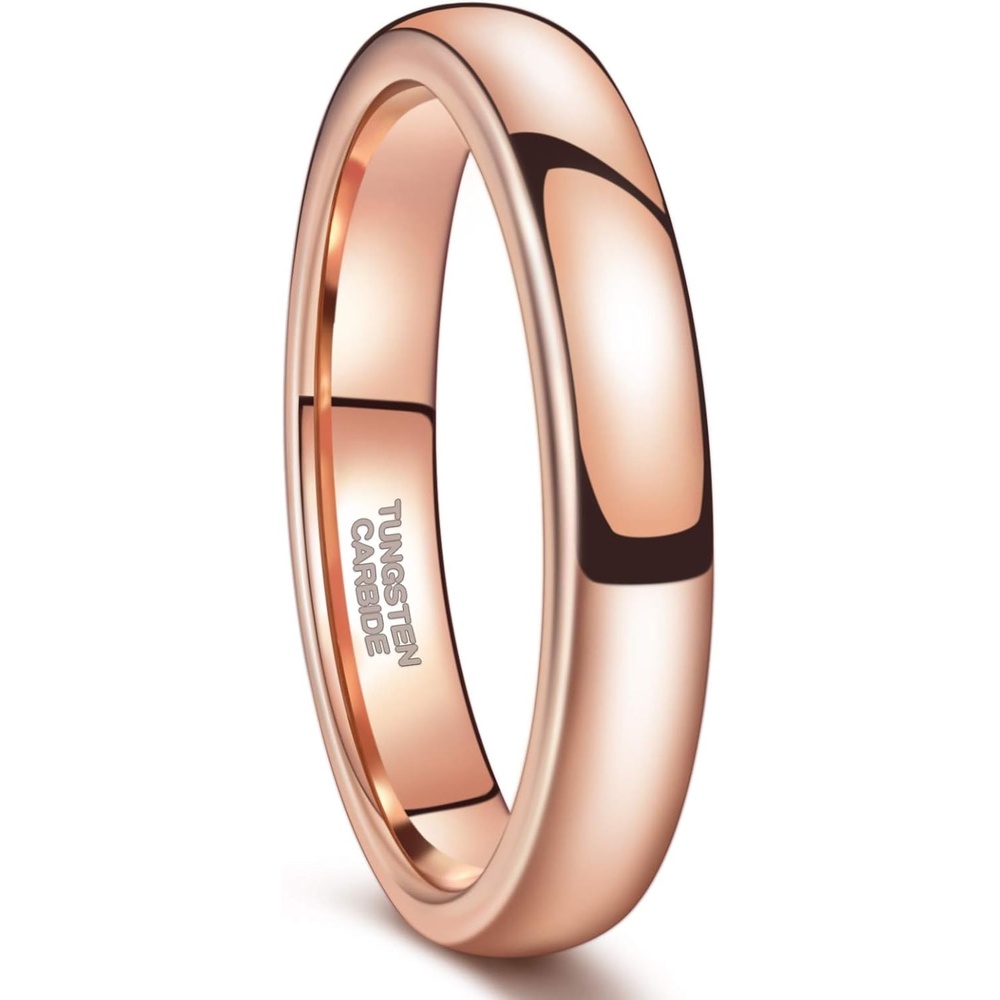 image:imageGreenpod Tungsten Wedding Bands Ring for Women Men Slim Engagement Rings4mm rose gold plated