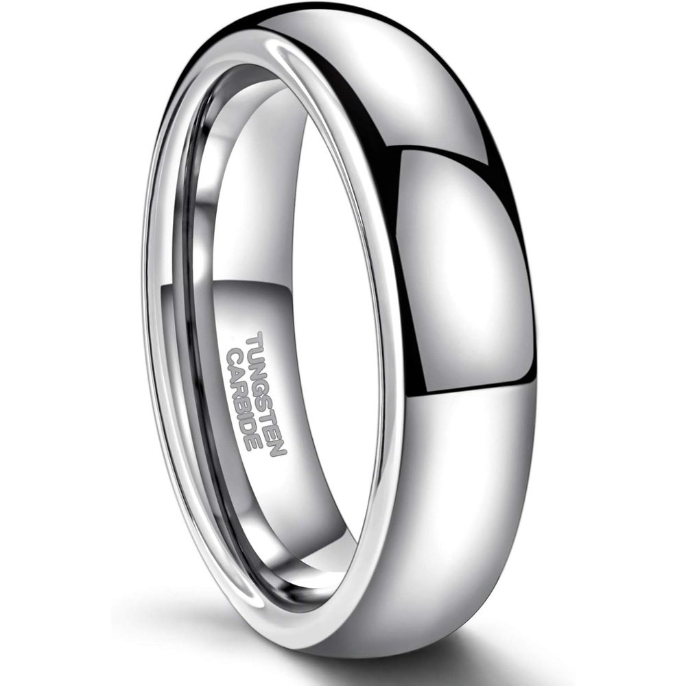 image:imageGreenpod Tungsten Wedding Bands Ring for Women Men Slim Engagement Rings6mm silver