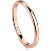 2mm rose gold plated