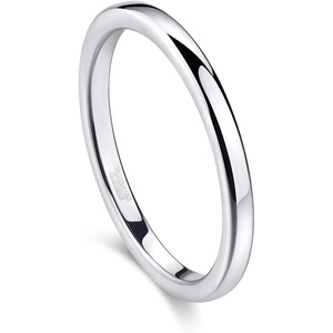 Greenpod Tungsten Wedding Bands Ring for Women Men Slim Engagement Rings(2mm silver)